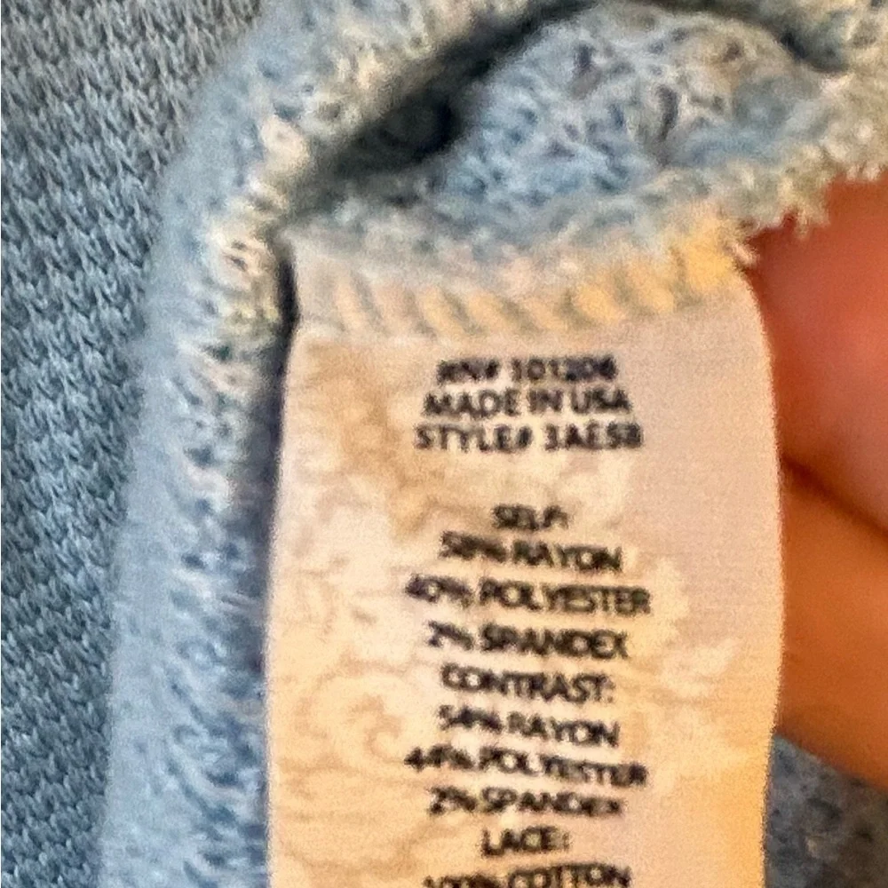 Soft Surroundings Light Blue Long Sleeve Top - Picture 4 of 4
